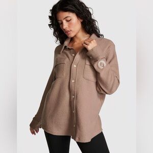 Victoria’s secret PINK Brown Textured Button-Up Shirt